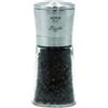 Bisetti Pepper Macinapepe Speziali Tappo Acciaio Inox Made Italy Vetro, Inossidabile, Argento/Trasparente