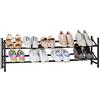 LOVE !T STORE !T LOVE IT STORE IT Scarpiera Loft In Metallo - Scarpiera Salvaspazio Sottile Per Fino A 10 Paia Di Scarpe - Estendibile, Impilabile, Stabile - Nero