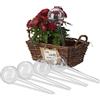Relaxdays Sfere per Irrigazione, Set da 5, HxD: 28x8 cm, Irrigatori da 250 ml per Piante e Fiori, Plastica, Trasparente