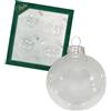 Dekohelden24 Lauschaer - Palline per albero di Natale in Lauscha, trasparenti Lauscha, set di 4 palline per fai da te, tinta unita, trasparenti, 8 cm, con corona argentata + 50 ganci rapidi in argento