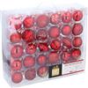 Giftsome Palline di Natale Rosse - 60 Palle di Natale - Decorazioni Albero di Natale Plastica - per uso Esterno e Interno - Addobbi Albero di Natale - Ø6/7 Centimetri