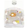 Dalber Lampada da soffitto a sospensione Kawaii Friends Grey Animal per bambini, 41762E, E27