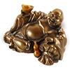 lachineuse - Statua del Buddha Che Ride Fortunato - Piccola Statua Dorata del Buddha da 7 cm - Decorazione Zen Feng Shui Cinese per Interni, Soggiorno, Ufficio - Idea Regalo Cina Asia