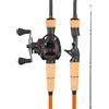 VEVOR Set Canna in Fibra di Carbonio da 2 m IM7 da Pesca e Mulinello Ruota baitcasting, Set Canna da Pesca al Spigola Nera con 6+1 Cuscinetti a Sfera e Impugnatura in Sughero, per Acqua Salata