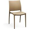 KONTE.DESIGN Set di 4 Sedie NORTH BEACH in Polipropilene Tortora