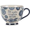 Sass & Belle Blue Willow Floral Mug