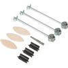 Trend ZIPBOLT Slimline Kit di Connessione per Piani di Lavoro, Spessore 16-25mm, Acciaio Zincato, ZIP/25/158/3
