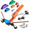 VEVOR Kit Piegatubi Manuale Pinza Compatto a Cricchetto Utensile per Piegatura Manuale Avanti/Indietro con Matrici in Lega di Alluminio per Tubi in Rame Alluminio Angolo di Piegatura max. 90°