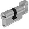 Yale Cilindro Europeo di massima sicurezza con pomolo per serratura YC204KD303005N1 Nichelato, 30/30mm, 5 Chiavi con pista Snake, 14 pin