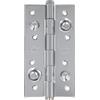 Amig - Cerniera di sicurezza - 150 x 82 x 3 mm - Bordi quadrati - Finiture piatte - Supporto per porte d'ingresso saldamente - Acciaio argentato lucido