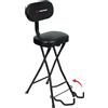 GATOR FRAMEWORKS - Sgabello per Chitarra con Supporto Integrato, Altezza 112 cm, Portata 136 kg, Seduta Imbottita, Schienale Ergonomico, Design Pieghevole (GFW-GTR-SEAT)