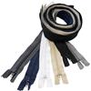 Aerzetix - Set di 6 Cerniere Lampo a Spirale separabili da 90 cm N°5 con cursore | Metallo Nylon Poliestere| Colore Nero, Beige Chiaro, Grigio Scuro, Grigio, Bianco, Blu Scuro