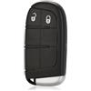TopBest Car Passion Guscio Chiave Telecomando Fiat 500X Freemont Cover Scocca Ricambio 2 Tasti Riparazione Sostituzione Lama Vergine