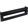 InLine 19106B - Barra interruttore 3U, con guida scorrevole, colore: Nero