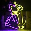 SIGNSHIP Targa al neon per sassofono, decorazione da parete, decorazione da parete, decorazione da parete (bassotto sax)