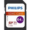 Philips Ultra Speed SDXC Card 64 GB UHS-I U1, velocità di lettura fino a 80 MB/s, V10, scheda di memoria per fotocamere, tablet, PC, lettore di schede, video Full HD
