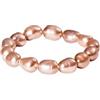 Purelei anello Pearly (oro rosa) - Anello donna elastico anti-stress in perle impermeabili - Waterproof - Taglie M/L - Anelli di moda per il tuo look personalizzato - anello con perle Keshi