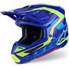 ALPINESTARS Casco Cross ALPINESTARS S-M7 DEED ECE2206 - (Blue/Yellow Fluo Glossy)