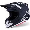 ALPINESTARS Casco Cross ALPINESTARS S-M7 DASHER ECE2206 - (Black/White Matt)