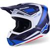 ALPINESTARS Casco Cross ALPINESTARS S-M7 RISE ECE2206 - (Blue/White Glossy)