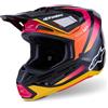 ALPINESTARS Casco Cross ALPINESTARS S-M7 RISE ECE2206 - (Black/Yellow/Pink Glossy)