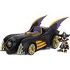 Sonic The Hedgehog DC X Sonic Shadow nei panni di Batman con Batmobile Funzionante 6,35 cm Set di Action Figure Licenziato Ufficialmente da Jakks Pacific, Veicolo Interattivo con Proiettile Lanciabile e Turbina Rotante