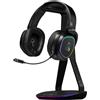 The G-Lab - K-Stand Hydrogen - Supporto per cuffie Gamer - RGB 7 Colori, Tasto/Off, 2 Hub USB + USB-C, Base Antiscivolo - Supporto Universale per Cuffie Gamer PC/Ps5/Ps4/Xbox - Nero - Nuovo