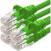 1aTTack.de 3 metri Cavo di Rete verde - 5x - Cat.6 Ethernet Gigabit Lan RJ45 10 100 1000 Mbit s - Cavo Patch UTP compatibile con Cat.5 Cat.5e Cat.7 Cat.8 - verde - 5x - 3 metri