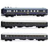 RIVAROSSI HR4360 Scala HO Set 3 carrozze Rapido 904-905 epoca IVa FS