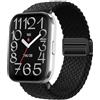 GIOPUEY Cinturini Compatibile con Amazfit Bip 5 Unity, Cinturino in Morbido Nylon Intrecciato [Unisex] [Traspirante] - Black