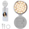 NEEWER BASICS Luce LED Magnetica per Selfie Compatibile con MagSafe iPhone, Supporto Telefono da Tavolo con Specchio per Trucco, 1160lx/0,2m 900mAh CRI95, Fill Light per Video Streaming, Bianco NL48R
