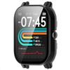 GIOPUEY Cover per P66D/P66/P66ED 1.85 Smartwatch, Pellicola Protettiva Vetro + Cornice in Plastica Rigida, P66D/P66/P66ED 1.85 Smartwatch Custodia - Black