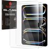 TECHGEAR Confezione da 2 pellicole protettive in vetro per Apple iPad Pro 13 (M5 2025 e M4 2024) [vetro temperato 9H] [chiarezza HD] [resistente ai graffi] [compatibile con Apple Pencile] [superficie