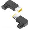 Panlouting Adattatore Caricabatterie USB Type C | Punta Sottile Quadrata Gialla USB-C 5-20V 100W | Ricarica Rapida PD | Per Laptop Lenovo Thinkpad X1 Yoga, X1 Carbon, Serie T, Serie Z, Serie X, Serie E, Serie L