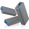 BASESAILOR Adattatore USB 3.0 Femmina a Femmina 3Pezzi,Accoppiatore USB 3.0 Femmina a Femmina Tipo A 3.0 Per il Collegamento di Due Cavo USB Maschio,Connettore Prolunga