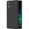 AICEK Compatible con Motorola Moto Edge 40 Neo Cover, Silicone Custodia per Moto Edge 40 Neo Cover Molle di TPU Sottile Bumper Case Nero