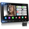 ATOTOEXCEL A5L 10.1 Android Autoradio 2DIN con DriveChat AI, CarPlay/Android Auto Senza Fili, DSP Audio 24 Bande EQ, con OBD2 Scanner, Bluetooth BLE, HDMI Out, Tracciamento GPS, Avvio Rapido, RDS/FM