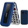 artfone F20 Blu - Telefono Cellulare per Anziani丨GSM Flip Telefoni Cellulari con Tasti Grandi丨2.4 Display丨Funzione SOS丨Volume Alto丨Doppia SIM丨Batteria da 1300 mAh丨Funzione di orario丨Torcia丨Radio