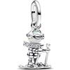 The Charmery Charm a forma di sciatore invernale, in argento 925, compatibile con braccialetti Pandora, Trollbeads, Chamilia, Biagi e molti altri braccialetti con charm del Regno Unito.