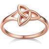 Bestyle Argento 925 Anello a Nodo Irlandese Claddagh, Triquetra a Cuore, Regalo Fedine Argento Anello Donna Ragazza per Anniversario Misura IT 6-27