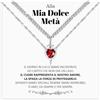 Bramart Collane Coppia Cuore e Spada Idea Regalo San Valentino per Lui e Lei in Acciaio Inox, Anniversario Fidanzati Marito Moglie, Gioielli Set 2 Collane - Cofanetto con dedica INCLUSO (Alla mia dolce metà)