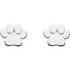 DEW Orecchini a perno con piccola zampa in argento Sterling, gioielli a tema animali carini e divertenti, Piccolo, Argento sterling