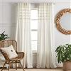 Martha Stewart Water Edge - Coppia di tende da finestra, 241,3 cm, colore: Bianco