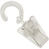 Gardinia Gancio con Clip per Anelli per Tende Ø 28 mm, 6 Pezzi, Plastica, Trasparente