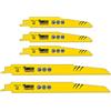 SabreCut SCRSK5DF 150 mm 225 mm 6 TPI S610DF S1110DF - Lame per sega a sciabola per taglio veloce in legno e metallo, compatibili con Bosch Dewalt e molti altri