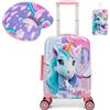 HTgroce 2pcs Set di Valigie per Bambina, Trolly con 4 Ruote Valigia per Bambini da Viaggio
