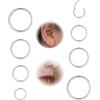Habselikob Piercing Naso Anello 16G/18G Piercing Orecchio Acciaio Chirurgico Cerchio Clicker Helix Septum Conch Daith Trago Nostril Piercing 6mm/8mm/10mm/12mm