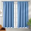 BGment Tende oscuranti con tasca per asta per camera da letto, isolamento termico per soggiorno, blu denim, 106 x 137 cm, 2 pannelli