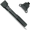 SKS GERMANY INJEX PRO - Mini pompa per bicicletta da viaggio, impugnatura ergonomica a T, maneggevolezza ottimizzata, fissaggio salvaspazio, testa MV Easy per tutte le valvole, colore: Nero