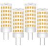 TRIJZHOU Lampadina a LED GY6.35, equivalente 50 W, alogena, 60 W, AC DC, 12 V, 550 lm, 6 W, attacco Bi-Pin, luce bianca calda, 3000 K, 4 pezzi